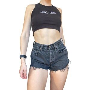 Vintage Levi’s black cut off cheeky denim jeans